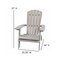 Flash Furniture Gray All-Weather Folding Adirondack Chairs, PK 4 4-JJ-C14505-GY-GG - alternate 10